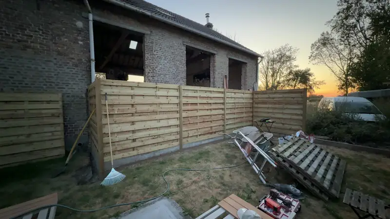 Nieuwe houten schutting, foto 14